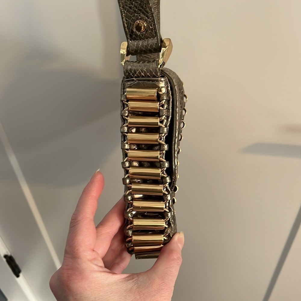 Ted Baker Limited Ed Metallic Cross Body Bag EUC - Picture 3 of 16
